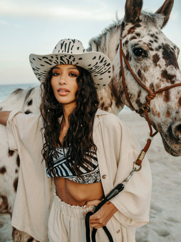 ComeScheckCome - a hat for the Rockstars. Our interpretation of a fashionable Fusion Cowboy hat shape.